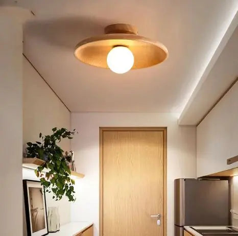 HaloWood Round Ceiling Light