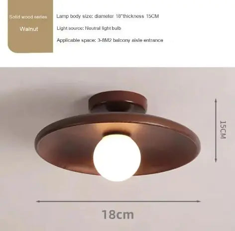 HaloWood Round Ceiling Light