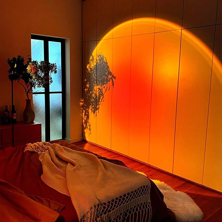 Sunset light projector aesthetic
