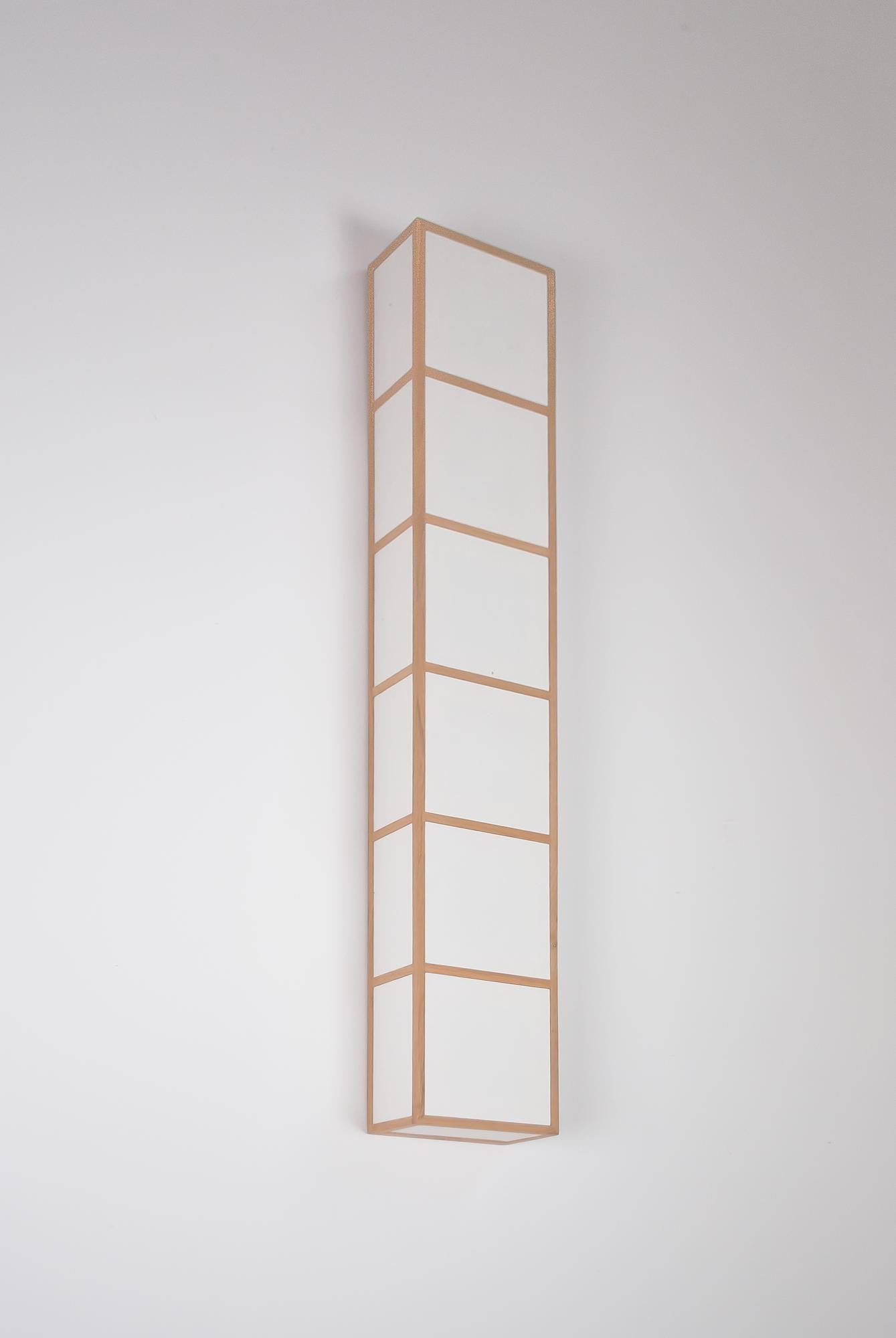 Shoji paper wall light oak