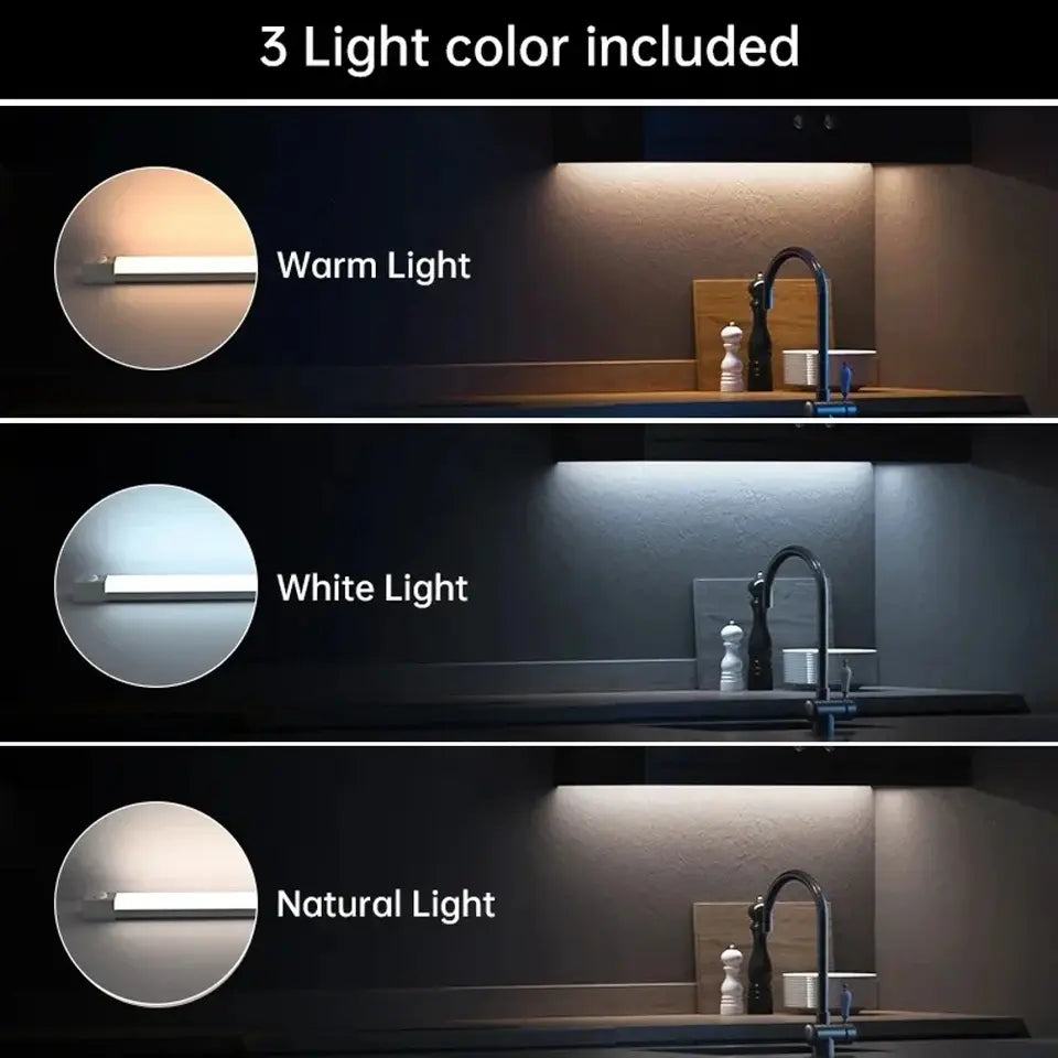 Motion sensor light with adjustable warm tone