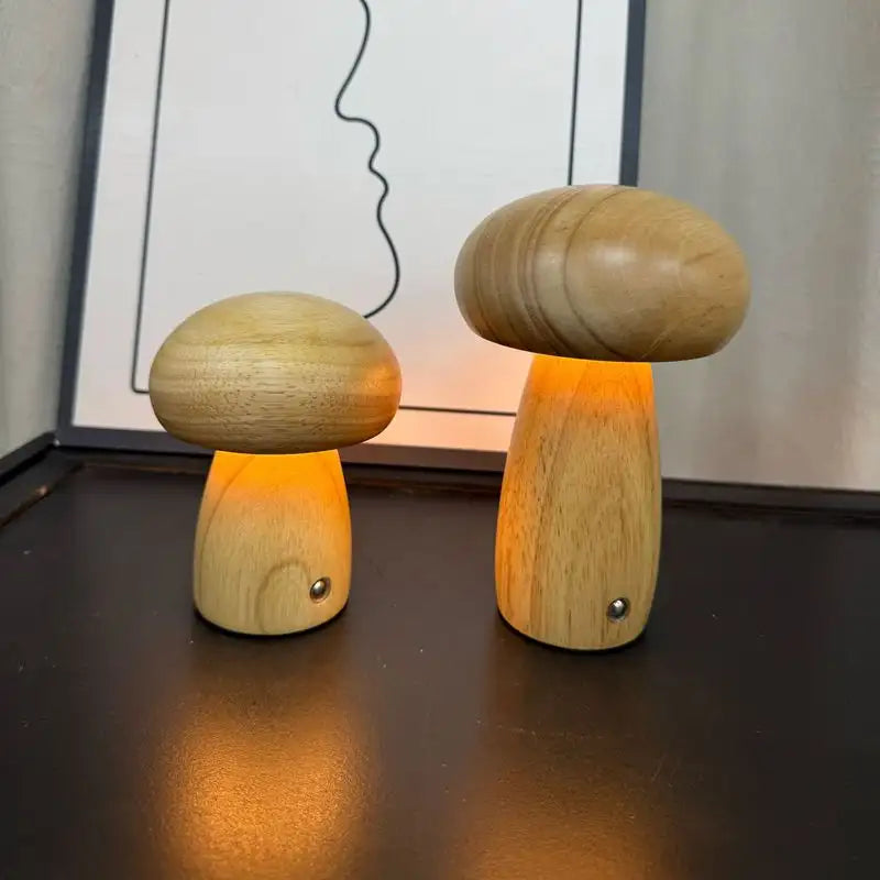 Mushroom touch lamp detail