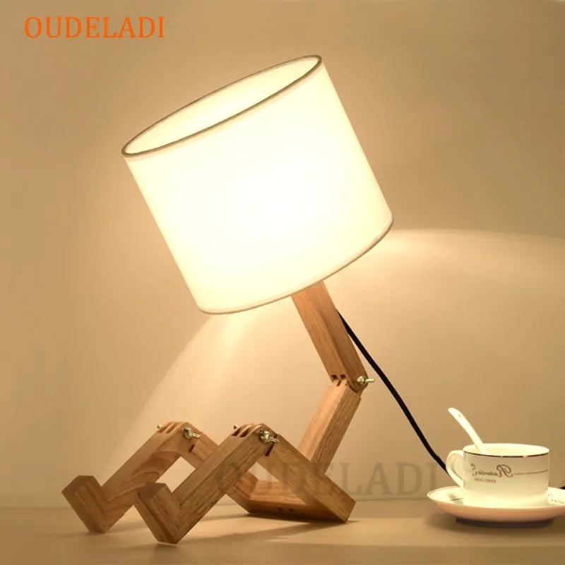 RoboGlow Wooden Night Light