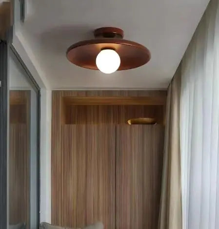 HaloWood Round Ceiling Light