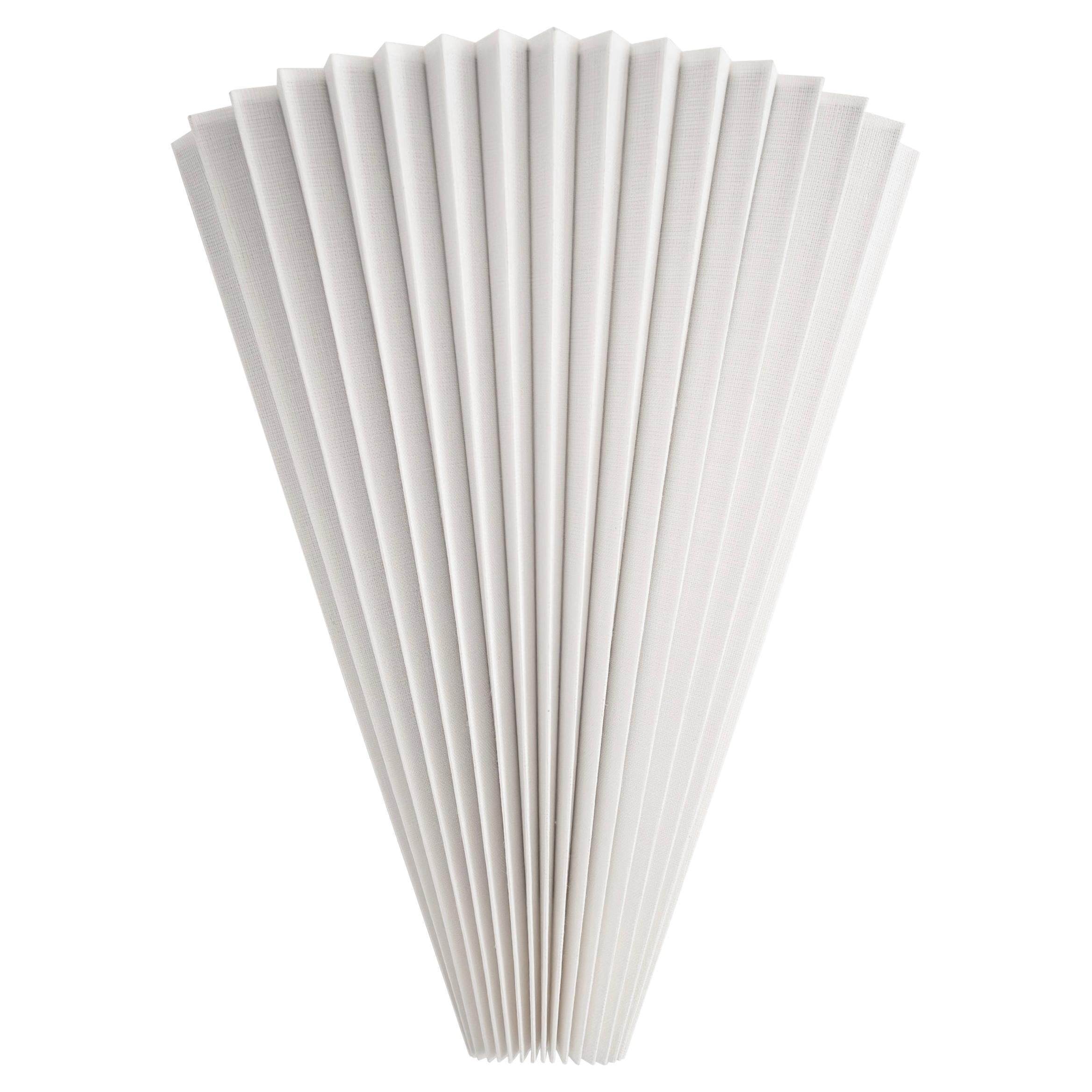 Pleated paper wall sconce