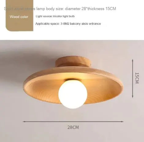 HaloWood Round Ceiling Light