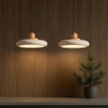 Natural travertine table lamp